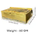 Beatel Box - Antique Brass Pan Dan/Pan Dibbi, Betel Box For Decoration, Utility & Gift (Gold_3.1x2.5x1 inch)